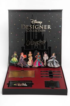 ColourPop is launching a full Disney Princess makeup collection. #Makeup #Beauty #Disney #Princess #ColourPop #Lipstick Disney Makeup Set, Colour Pop Makeup, Disney Designer Collection, Disney Princess Makeup, Koleksi Makeup, Pop Makeup, Pr Kit, Princess Makeup, Super Shock