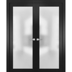 SET INCLUDES:2 Pre-finished SlabsCasings (width 2.95")Jambs (for wall thickness up to 5 1/2")Butterfly hingesPassage modern levers in Satin NickelDoor is not pre-cutted for the hardware and not pre-attached to the frame. Assembly of frames and trims required. Door works with all swing directions.Minimal rough opening can be calculated: door width + 2"; door height + 1.25". .Flat slabs, thickness 1 9/16 ".Finish - eco-veneer RENOLIT (Germany).1/3" wide aluminum strips are inserted flush with the Pine Wood Interior, Solid French Doors, Wood Interior Door, French Double Doors, Butterfly Hinges, Contemporary Interior Doors, Glass Closet, European Doors, Soft Opening