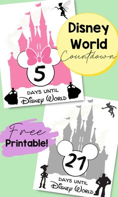 three disney world birthday cards with the number seven