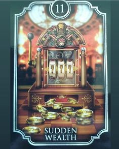 the front cover of sudden wealth by sudden wealth, with gold coins in front