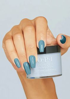 The Dipping Powder Trend Your Nails Need, Now Available in 25 New Shades - Blog | OPI Powder Dip Colors, Teal Color Nails, Opi Dip Powder Colors, Dip Powder Colors, Pink Pedicure, Best Summer Nail Color, Alpaca My Bags