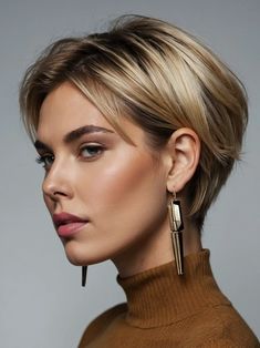 Sleek Short Hair, Short Straight Hair, Sleek Hairstyles, Short Hair With Bangs