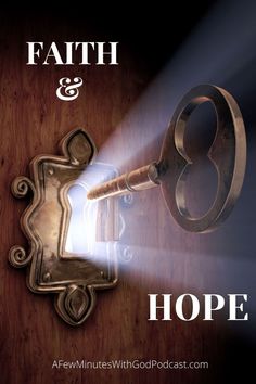 a key with the word faith and hope on it