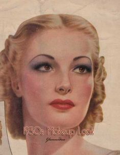 1930 Makeup Look, 1930’s Makeup, 1930 Makeup, 30s Makeup, 40s Makeup, 1940s Makeup, Historical Makeup, 1920s Makeup