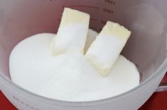 two cubes of sugar in a blender