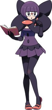 an anime character is holding a book in her hand