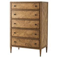 the chest of drawers is made from wood