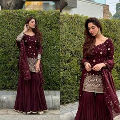 SALWAR KAMEEZ PAKISTANI INDIAN WEDDING PARTY WEAR DRESS BOLLYWOOD SUIT SHARARA | eBay Designer Dresses Indian Salwar Kameez, Palazzo Styles, Sharara Suit Designs, Long Skirt Top Designs, Pakistani Sharara, Wedding Salwar Suits, Bollywood Suits, Sharara Designs, Saree Bollywood