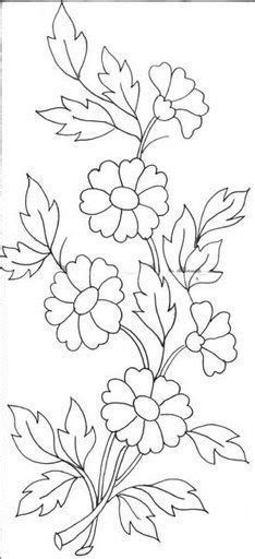 a black and white drawing of flowers with leaves on the stems, in two separate rows