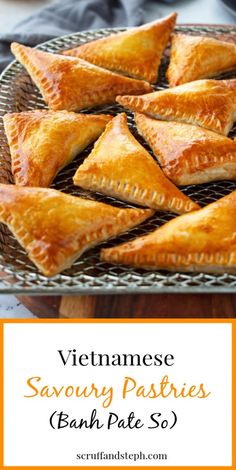 vietnamese savory pastries with text overlay