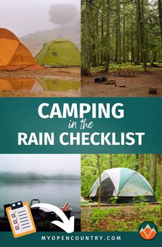 camping in the rain checklist