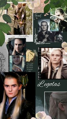 a collage of photos with the names of people in them and pictures of their characters