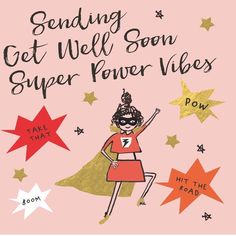 the cover of sending get well soon, super power vibes by kate thara