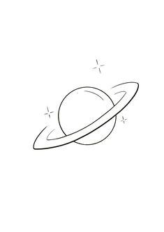 an image of saturn coloring page