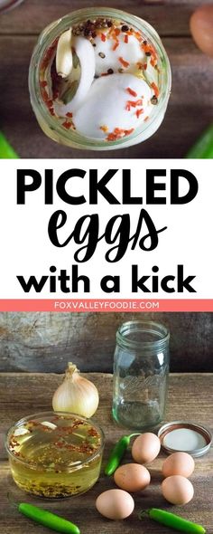 pickled eggs with a kick in a jar