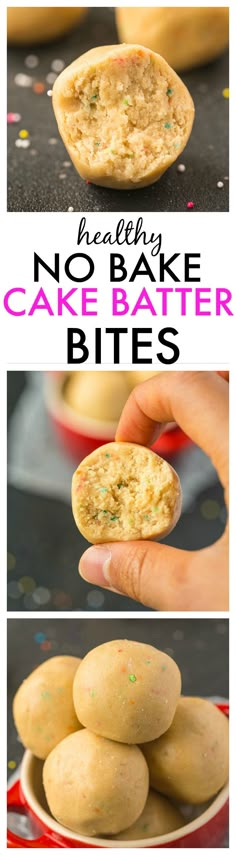 no bake cake batter bites recipe