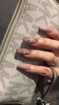 n a i l Tan Nail Ideas, Her Nails, Prom Nails, Creative Nails, Gorgeous Nails, Cute Acrylic Nails, Love Nails, Acrylic Nail Designs, Nude Nails