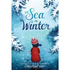 the sea in winter by cristine day book cover with an illustration of a girl wearing a red coat and hat