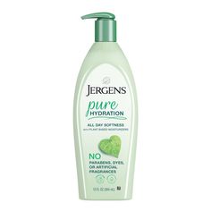 For all day softness, the new Jergens Pure Hydration Lotion with good-hearted plant-based hydration. It’s everything you want in a moisturizer and nothing you don’t. Skin stays soft and happily hydrated. This lotion provides beautifully soft skin with plant-based moisturizers and carefully selected ingredients. Trusted Jergens moisture, and peace of mind. Our Story: Since 1901, Jergens skin care has been the trusted brand for comforting moisture. That’s because everything we do is designed to he Extra Dry Skin, Fragrance Lotion, Pump Bottle, Moisturizer For Dry Skin, Dye Free, Soft Skin, Skin Care Moisturizer, Our Story, Skin So Soft