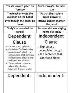 a table with two different types of words