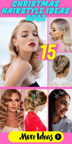 Classic Hollywood Waves, Women With Curly Hair, Festive Hairstyles, Christmas Hairstyle