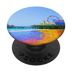 an image of the beach with ferris wheel in the background popsock - popsock