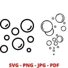 an image of bubbles and bubbles on a white background with the words svg - png