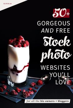 the cover of 50 gorgeous and free stock photo website you'll love