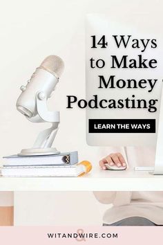 Wondering how to make money podcasting?  You may think that getting podcast sponsors is the only way to make money with a podcast, but it's not!  Read this post to learn 14 ways to make money with a podcast, even if you have a small audience.  how do podcasts make money I how to start a podcast make money I how to monetize your podcast I passive income strategies Start A Podcast, Ways To Make Money, Ways To Earn Money, The Only Way, Passive Income, Way To Make Money, Writing A Book, Make Money