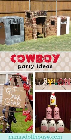 cowboy party ideas for the kids to play with in their own backyard or back yard