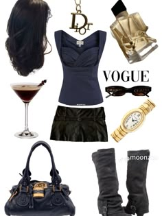 Fame Clothes, Purse Outfit, Gossip Girl Outfits, Comfy Fashion, Basic Outfits, 2000s Fashion, Edgy Fashion