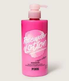 Victoria's Secret PINK ROSEWATER Body Lotion 14 oz New Collagen Lotion. Vegan Collagen, Skin Care Moisturizer, Body Moisturizer, Recycle Plastic Bottles, Body Spray, Body Skin Care