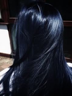 Marina Midas l Mishelov  𖤐 örs serisi Blue Hair On Dark Hair, Long Black Blue Hair, Dark Electric Blue Hair, Mid Night Blue Hair, Long Blue Hair Aesthetic, Dyed Hair Black, Dark Dark Blue Hair, Black Blue Hair Color Dark, Very Dark Blue Hair