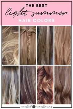 Summer Light Hair Color, Hair Colour For Light Summer Skin Tone, Summer Color Analysis Hair, Hair Color For Light Summer Skin Tone, Hair Colour For Summer Skin Tone, Summer Pallete Hair, Summer Personal Color, Light Spring Color Palette Hair Colors, Best Hair Colors For Light Spring