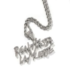 PRICES MAY VARY. Free 24 Inch Rope Chain Included, Free Branded Gift Box Included. Charm Metal: Solid Australian Brass Charm length : 1.57 Inches (Including Bail ) Charm Width : 1.96 Inches Stone : Simulated Diamonds (Cubic Zirconia) Stone Carat : 3 Cwt. *The size may differ by 1-2mm depending on measurement methods. *The color displayed may vary depending on your screen. Diy Pendant Necklace, Diamond Ice, Name Letters, Letter Pendant Necklace, Professional Jewelry, Estilo Hip Hop, Hip Hop Jewelry, Letter Pendants, Rope Chain