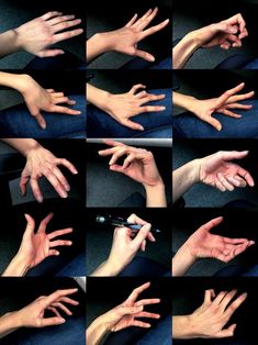 multiple images of hands doing different gestures