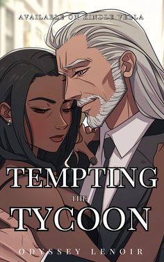 the cover to tempting tycoon, with an older man and woman embracing each other