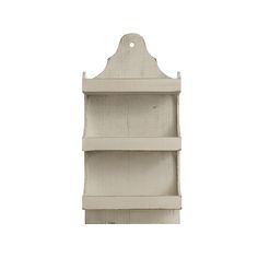 Antique White 3-Tier Wall Shelf - Greenhouse Home White Wood Wall Decor, Antique Wall Shelf, Antique White Paints, Wall Shelf Unit, Wall Shelving Units, White Wood Wall, Shabby Chic Living, Wooden Wall Shelves, Wood Wall Shelf