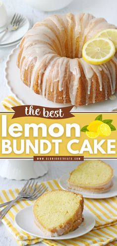 Lemon Bundt Cake Best Lemon Bundt Cake, Lemon Bundt Cake Recipe, Easy Bundt Cake Recipes, Easy Bundt Cake, Lemon Pound Cake Recipe, Dessert Original, Bundt Cake Recipe, Lemon Bundt Cake