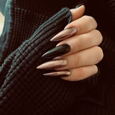 November Stilleto Nails, Nails Inspiration Herbst, Fall Stilleto Nails, Ballerina Acrylic Nails, Sassy Nails, Stiletto Nails Designs, Vibrant Nails, Fire Nails, Chic Nails