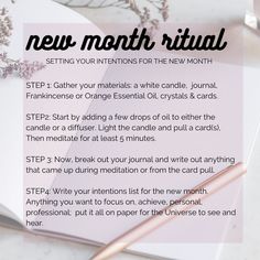 New Month Cleanse, New Month Spell, Witchy Things To Do On The First Of The Month, First Day Of The Month Witchcraft, Monthly Witchcraft Rituals, End Of The Month Ritual, End Of Month Witchcraft, Witchy First Of The Month, 1st Day Of The Month Ritual