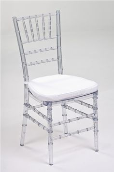 a white chair that is made out of plastic