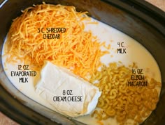 ingredients to make macaroni and cheese in the crock pot