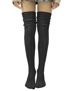 PRICES MAY VARY. Our thigh high socks are made of high-quality soft Arctic Fleece/Polyester fibres, it is very soft, stretchy, lightweight and skin-friendly. One Size Fit Most. Total length 34", Suggested Women Shoe Size: 5 - 10. As the thigh socks for women keep elastic, general sizes wearing S - M - L are suggested for the best fit. High elastic, multi colors available, this long leg socks make your legs more slender and attractive, easy to match with kinds of uniforms, shorts, Make you look m Knit Thigh High Socks, Winter Leg Warmers, Thigh High Leg Warmers, Leg Socks, Thigh Socks, Thigh High Socks, Long Socks, Winter Warmers, Female Friends