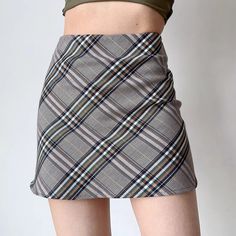 Sexy Maillard High Waist Slim Plaid A-Line Skirt American Retro Hip Co – PreppyDress Gray Stretch Mini Bottoms, Casual Gray Pencil Skirt, Fitted Gray Casual Skirt, High Waist Fitted Gray Skort, Trendy High Waist Gray Skort, Fitted High Waist Gray Skort, Trendy Short Gray Skirt, Gray Lined Skort Of Short Length, Gray Lined Skort Short Length