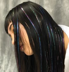 Holographic Hair, Hair Tinsel, Fairy Hair, Hair Streaks, Unicorn Hair, Scene Hair, Glitter Hair, Hair Strand, Grunge Hair