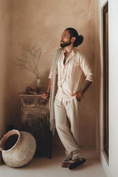 Unique Wedding Outfits For Men, Mediterranean Outfit Men, Boho Outfits For Men, Men’s Linen Shirt, Men’s Linen Outfit, Boho Fashion Men, Linen Shirt Men Casual Summer, Bohemian Mens Fashion, Mens Boho Fashion