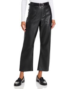 Steve Madden Haniel Faux Leather Barrel Leg Pants Laid Back Aesthetic, Leather Pants Style, Back Aesthetic, Ankle Pants Women, Leather Pants Outfit, Pants Collection, Crop Pants, Pants Design, Faux Leather Pants