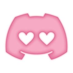 two hearts are in the shape of a pink heart on top of a white background