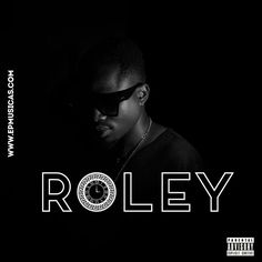 a black and white photo with the word roley on it